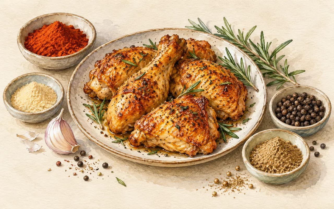 Какие специи подходят к курице: для духовки, сковороды и маринада